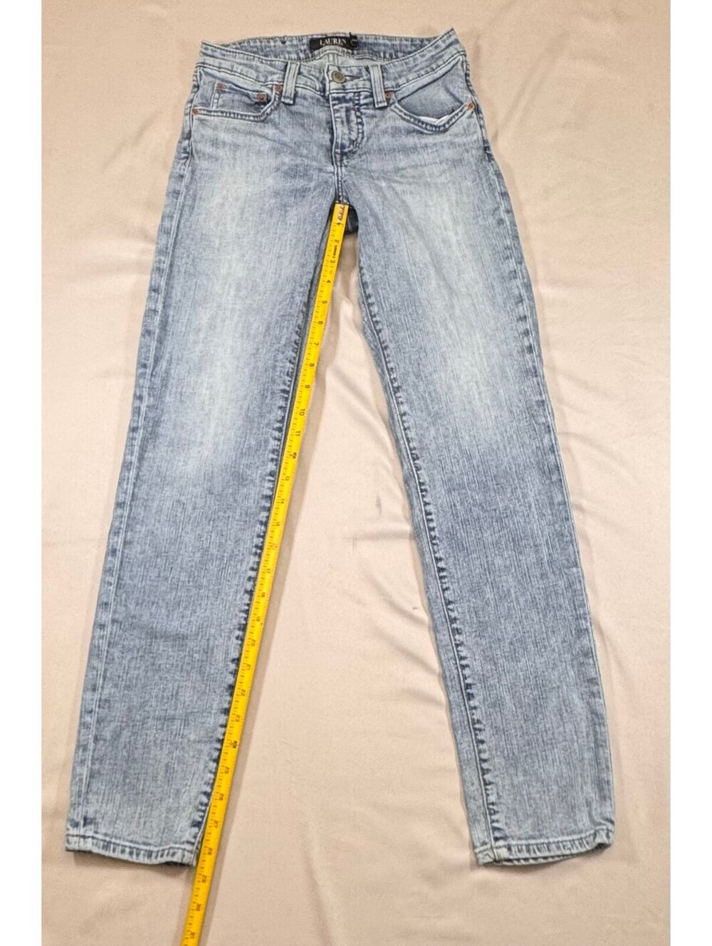 Lauren Ralph Lauren Womens Size 00 Light Wash Straight Leg Jeans Classic Denim